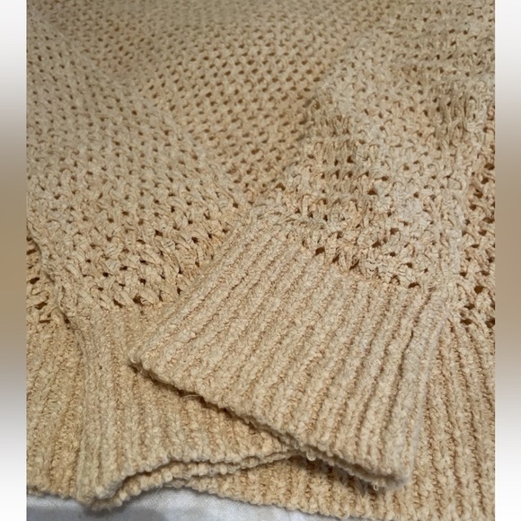 Theory karenia sughero open knit cream Tan slouchy Open Knit sweater women's S - Picture 8 of 15